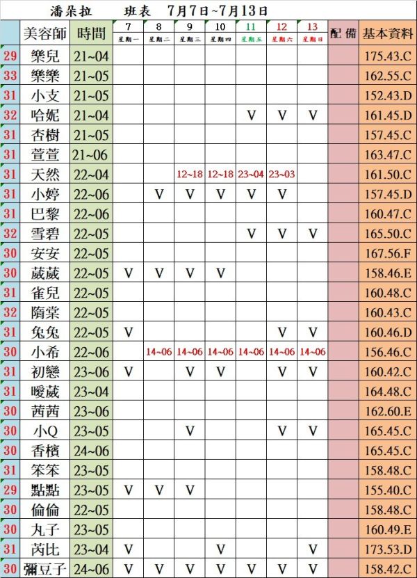 【潘朵拉紓壓館】最新班表