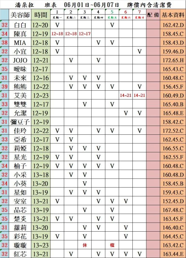 【潘朵拉紓壓館】最新班表