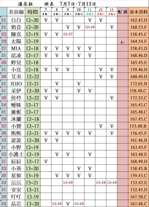 【潘朵拉紓壓館】最新班表