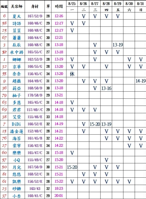 【樂鑽舒壓會館】最新班表