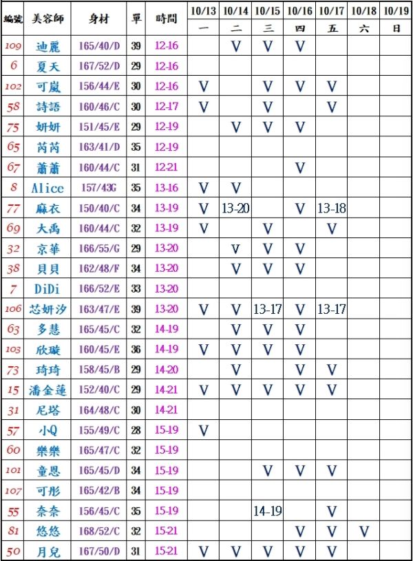 【樂鑽舒壓會館】最新班表