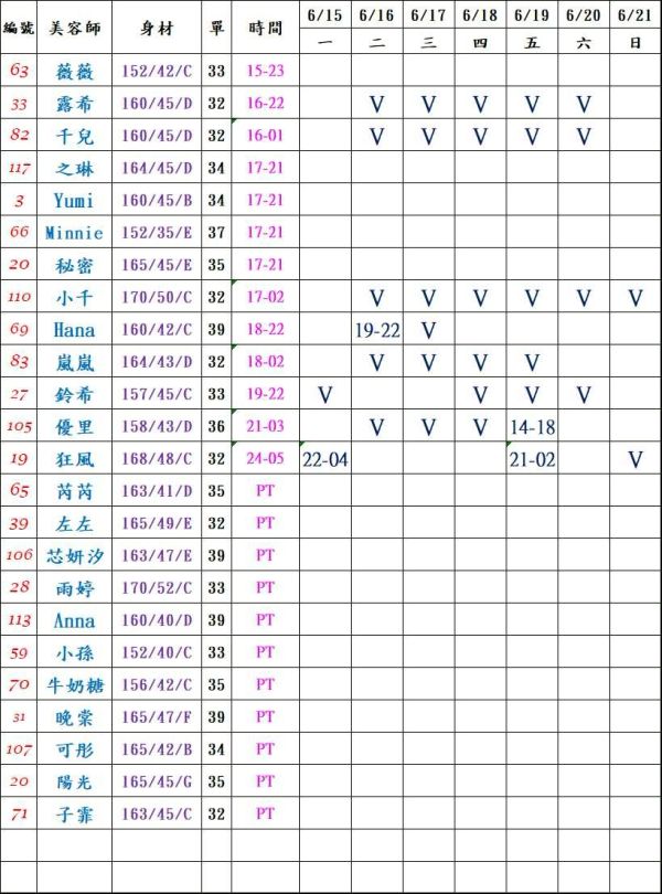 【樂鑽舒壓會館】最新班表