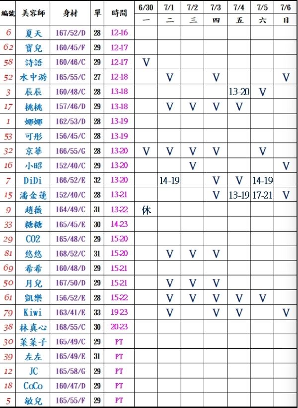 【樂鑽舒壓會館】最新班表