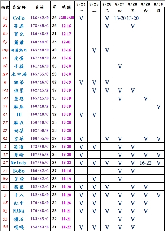 【樂鑽舒壓會館】最新班表